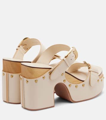 Sandales à plateau Alight en cuir à clous | Zimmermann