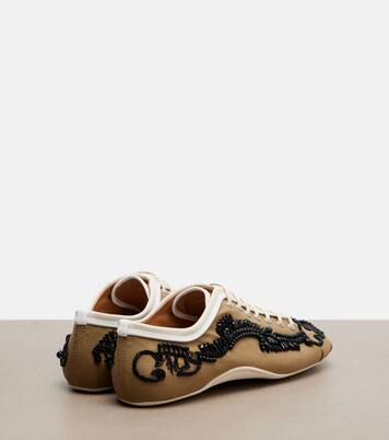 Embellished canvas sneakers | Dries Van Noten