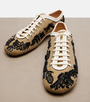 Embellished canvas sneakers | Dries Van Noten