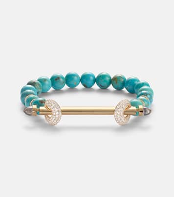 Chakra 18kt gold bracelet with gemstones | Ananya