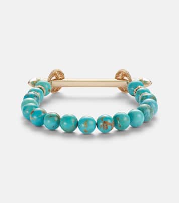 Chakra 18kt gold bracelet with gemstones | Ananya