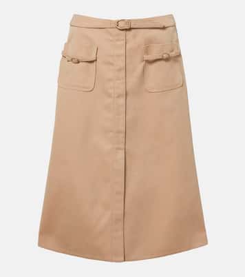 Falda midi Luxury Layer en mezcla de algodón | Dorothee Schumacher