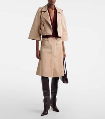 Falda midi Luxury Layer en mezcla de algodón | Dorothee Schumacher