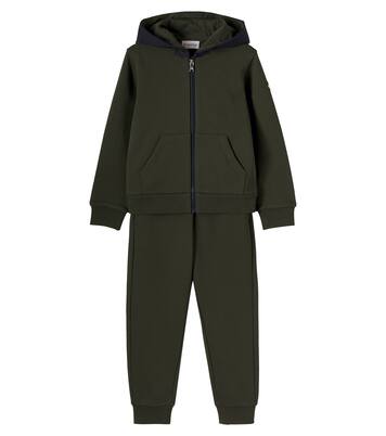 Cotton fleece hoodie and sweatpants set | Moncler Enfant