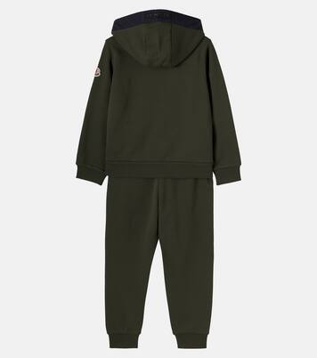 Cotton fleece hoodie and sweatpants set | Moncler Enfant
