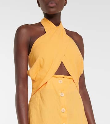 Robe midi Soffio en lin | Nanushka