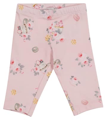Baby floral stretch-cotton leggings | Monnalisa