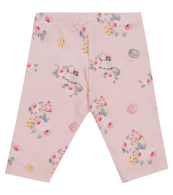 Baby floral stretch-cotton leggings | Monnalisa