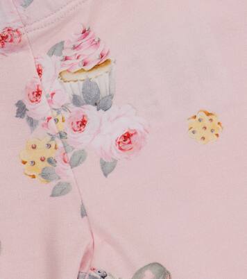 Baby floral stretch-cotton leggings | Monnalisa