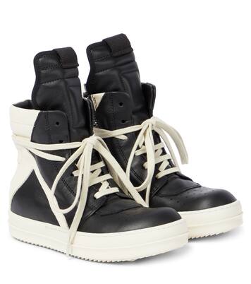 Geobasket high-top leather sneakers | Rick Owens Kids