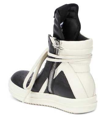 Geobasket high-top leather sneakers | Rick Owens Kids