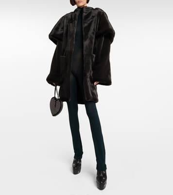 Mantel mit Leder | Alaïa