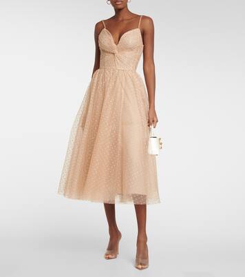 Midikleid aus Tüll | Monique Lhuillier