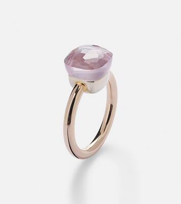 Nudo 18kt gold ring with rose quartz | Pomellato