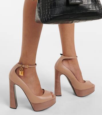 Plateau-Sandalen Padlock aus Leder | Tom Ford