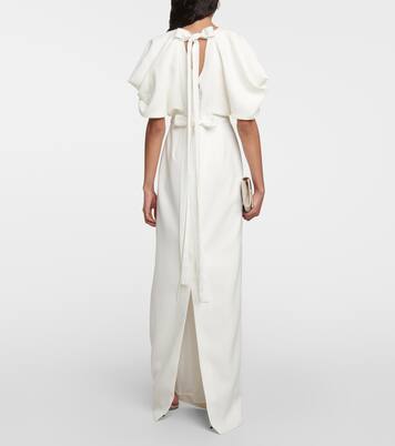 Robe de mariée longue Clementine en crêpe | Roksanda