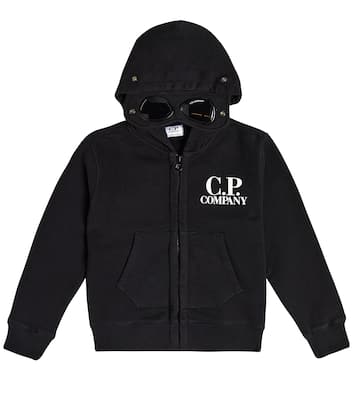 Kapuzenjacke Goggle aus Baumwoll-Jersey | C.P. Company Kids