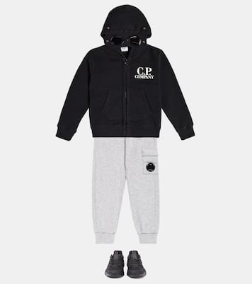 Kapuzenjacke Goggle aus Baumwoll-Jersey | C.P. Company Kids