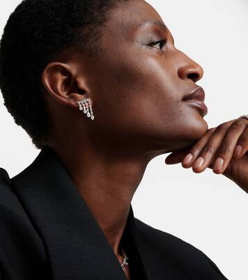 Orecchini Small in oro  bianco 18kt con diamanti | Anita Ko