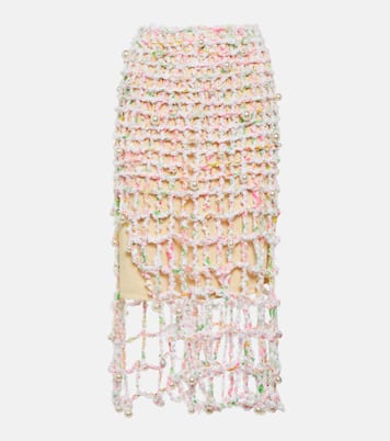 Verziertes Midirock aus Häkelstrick | Susan Fang