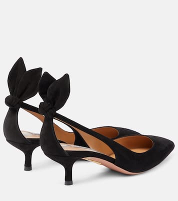 Pumps Bow Tie 50 aus Veloursleder | Aquazzura