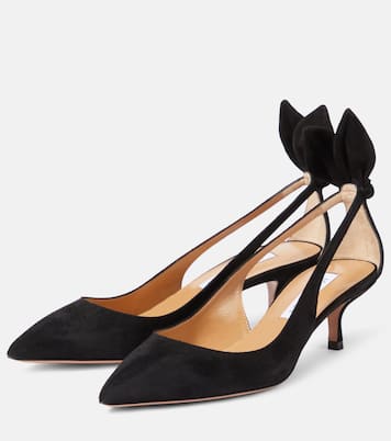 Pumps Bow Tie 50 aus Veloursleder | Aquazzura