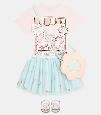 Floral faux leather shoulder bag  | Stella McCartney Kids