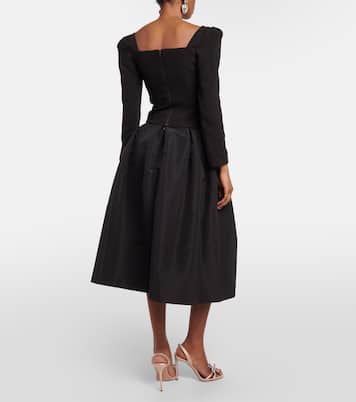 Verziertes Cropped-Top aus Crêpe | Self-Portrait