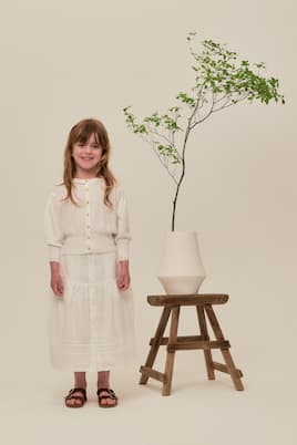 Selene cotton cardigan | C'era Una Volta