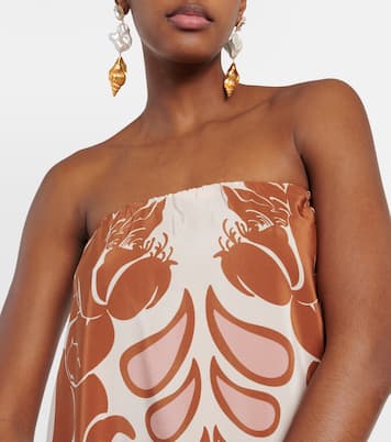 Bedrucktes Maxikleid aus Seide | Adriana Degreas