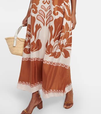 Bedrucktes Maxikleid aus Seide | Adriana Degreas