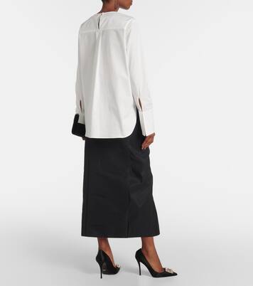 Bestickte Bluse aus Baumwolle | Oscar de la Renta