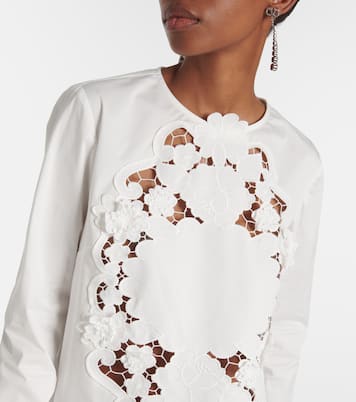 Bestickte Bluse aus Baumwolle | Oscar de la Renta