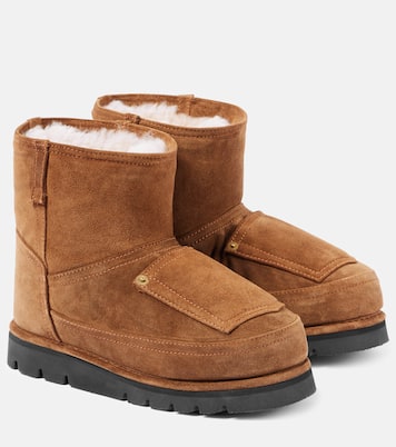 Shearling-lined leather ankle boots | Acne Studios