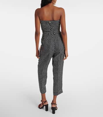 Pantalon fuselé Capri en satin de soie à pois | Dolce&Gabbana