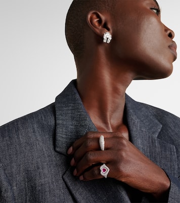 Bague Manaal 2.0 en or blanc 18 ct, rubis et diamants | Kamyen