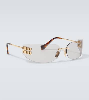 Logo oval sunglasses | Miu Miu