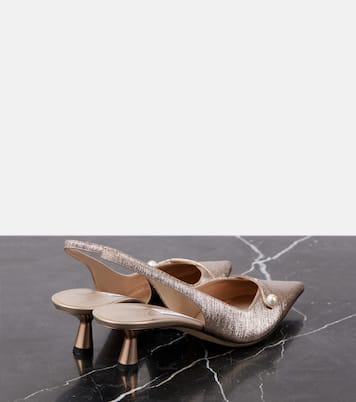 Amita 45 glitter slingback pumps | Jimmy Choo