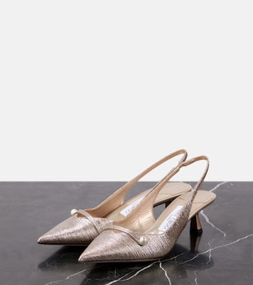 Amita 45 glitter slingback pumps | Jimmy Choo
