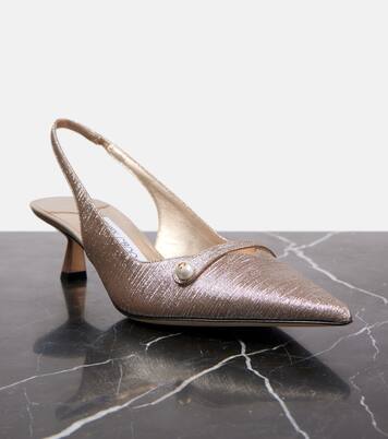 Amita 45 glitter slingback pumps | Jimmy Choo