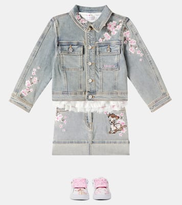 Bestickter Jeansrock | Monnalisa