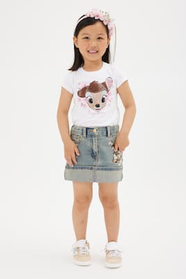 Bestickter Jeansrock | Monnalisa