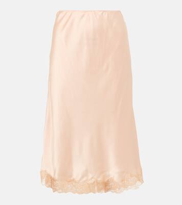Falda midi Irene de seda | The Row