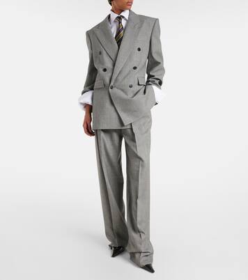 Double-breasted wool twill blazer | Saint Laurent