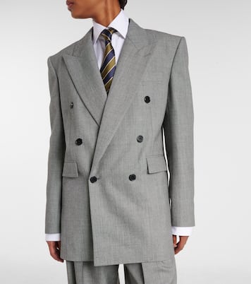 Double-breasted wool twill blazer | Saint Laurent