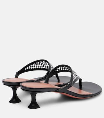 Cameron 45 crystal-embellished thong sandals | Amina Muaddi