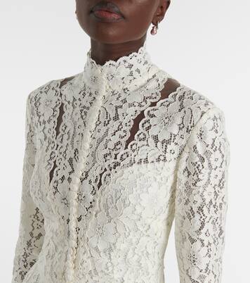 Robe longue en dentelle | Costarellos