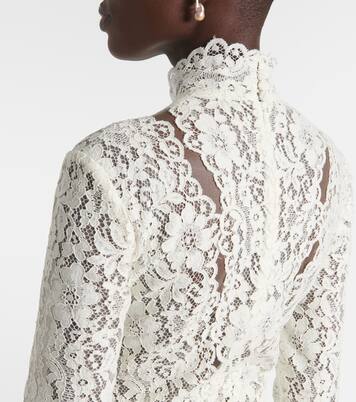 Robe longue en dentelle | Costarellos