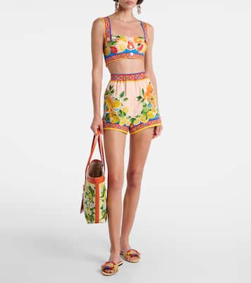  Short Taormina imprimé en coton mélangé | Dolce&Gabbana