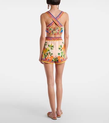  Short Taormina imprimé en coton mélangé | Dolce&Gabbana